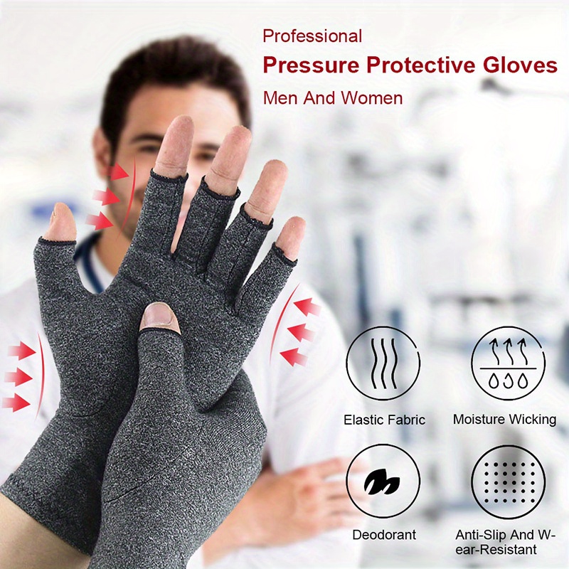 1pair Unisex Half-fingered Palm Protection Sports Gloves For