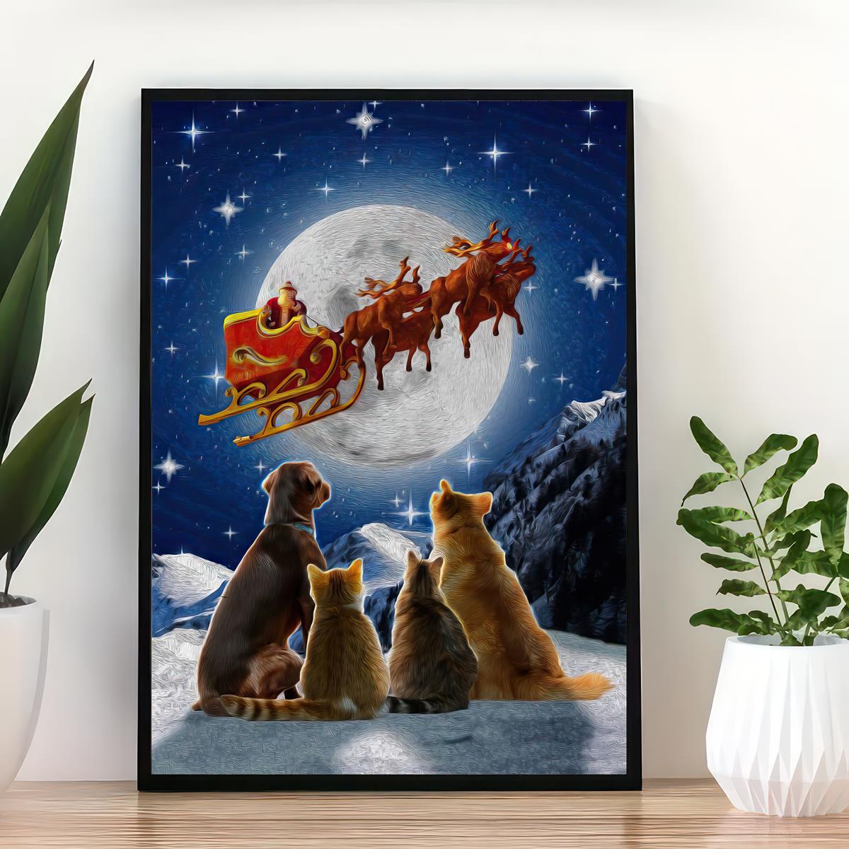 Christmas wall hanging decor, wall art print