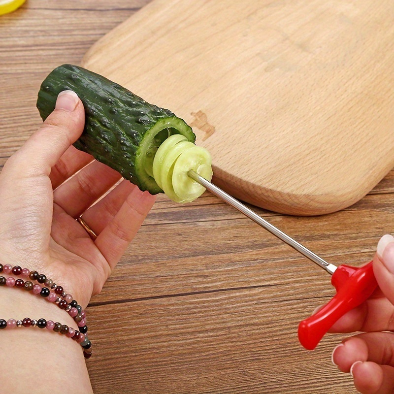 1pc PP Cucumber Spiral Cutter, Multifunction Vegetable Spiral