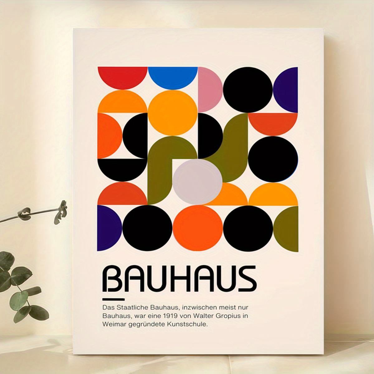 Canvas Poster Bauhaus Weimar Poster Bauhaus Exhibition Print - Temu