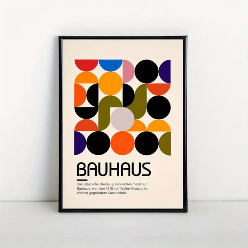 Canvas Poster Bauhaus Art Print Bauhaus Exhibition Poster - Temu