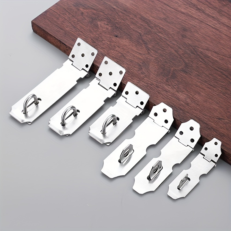 4pcs Stainless Steel Latch Catch Cabinet Door Drawer Lock Nose Fixing Door  Buckle Vintage Wooden Door Lock