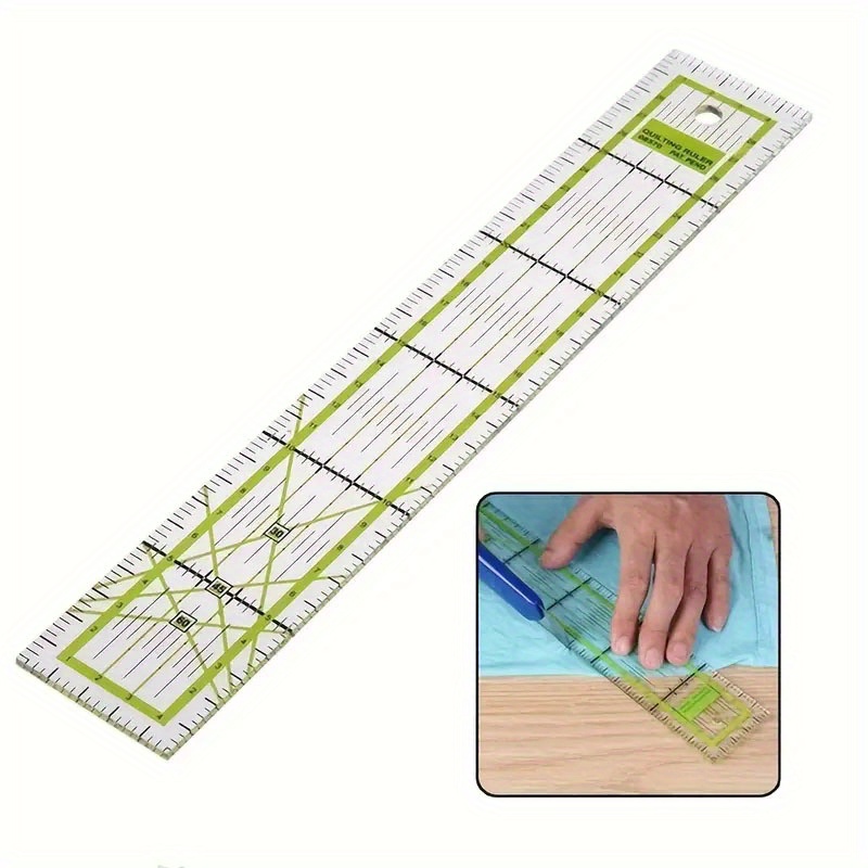 Sewing Ruler, Transparent Design Quilting Ruler Fine Workmanship Sturdy  Durable Reliable Practical For DIY Sewing For Home 