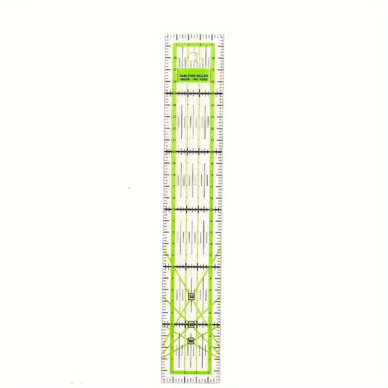 1PC 15*30 cm Double Colored and Grid Lines Quilters Ruler Sewing Ruler with  2 Acrylic Patchwork Ruler for Fabric Cutting Ruler - AliExpress