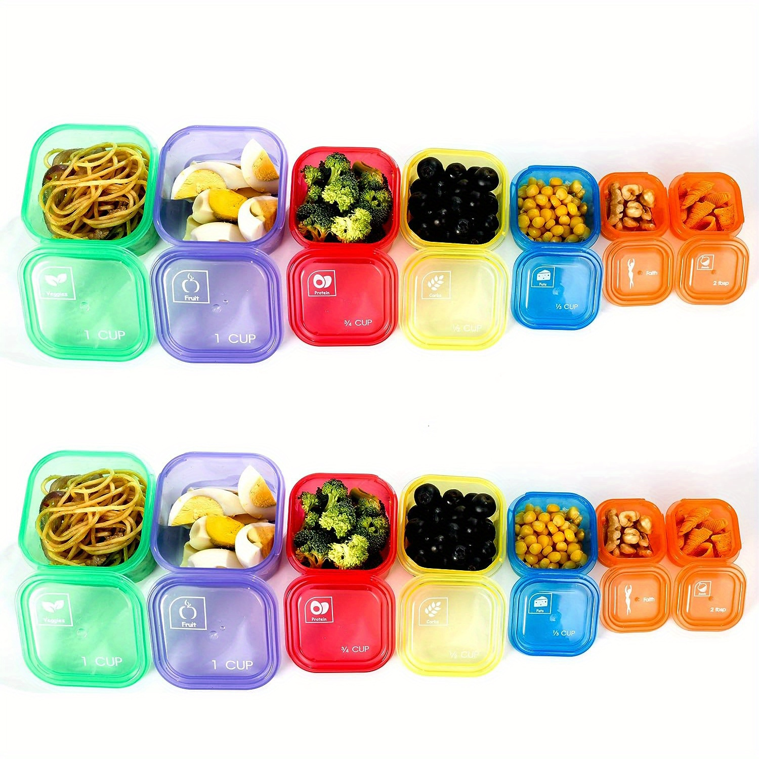 21 Day Lose Weight Portion Control Containers Kit 14 Pieces, BPA