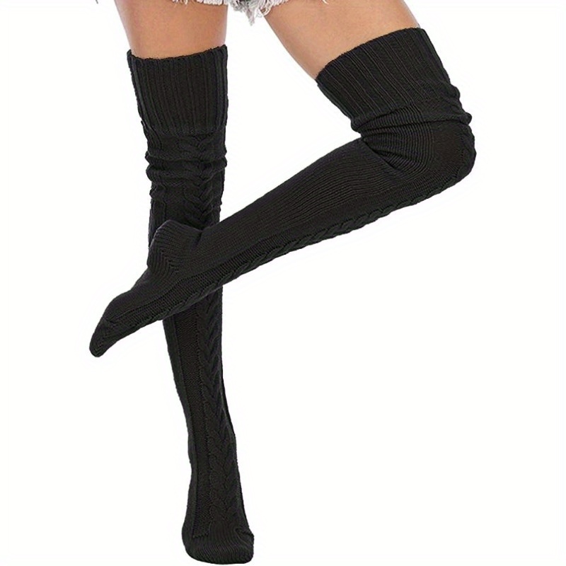 Women Boho Warmer Legs Over Knee Socks Thigh High Stretch Boot Cover Sleeve  Stockings