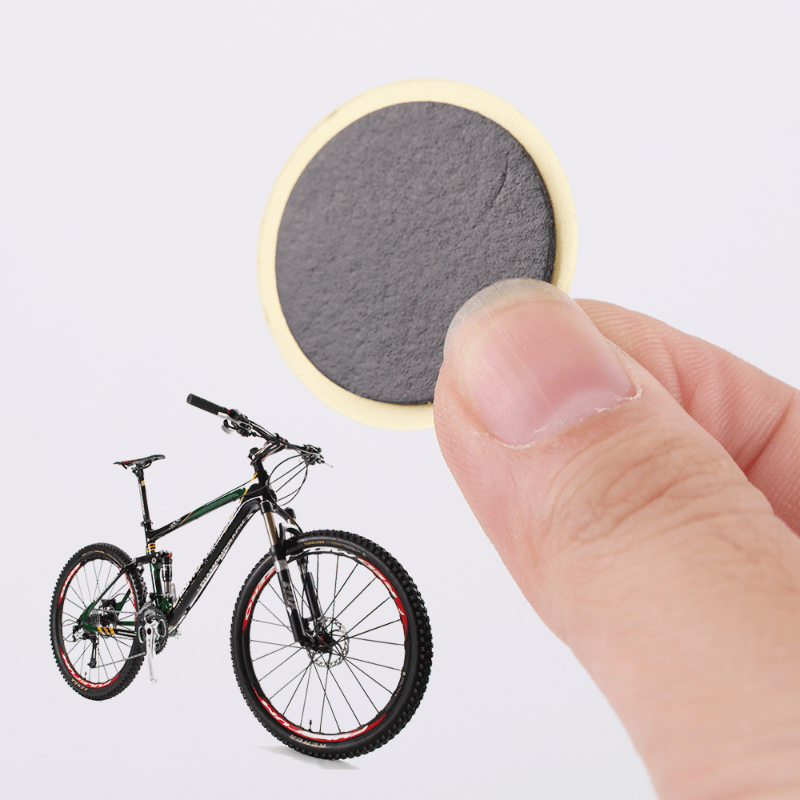 Parche redondo de goma para neumático de bicicleta, autoadhesivo