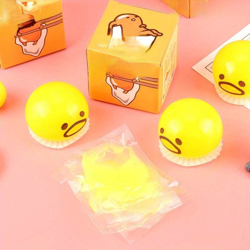 Squishy Puking Egg Yolk Stress Ball Yellow Goop Relieve - Temu