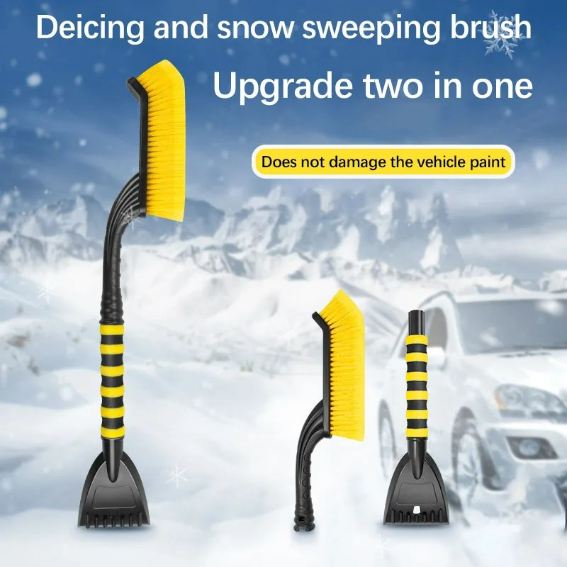 Schneebürste und abnehmbarer Eiskratzer für Auto kratzfreie Borsten Kopf  Tough Eiskratzer für Fahrzeuge LKW Suvs