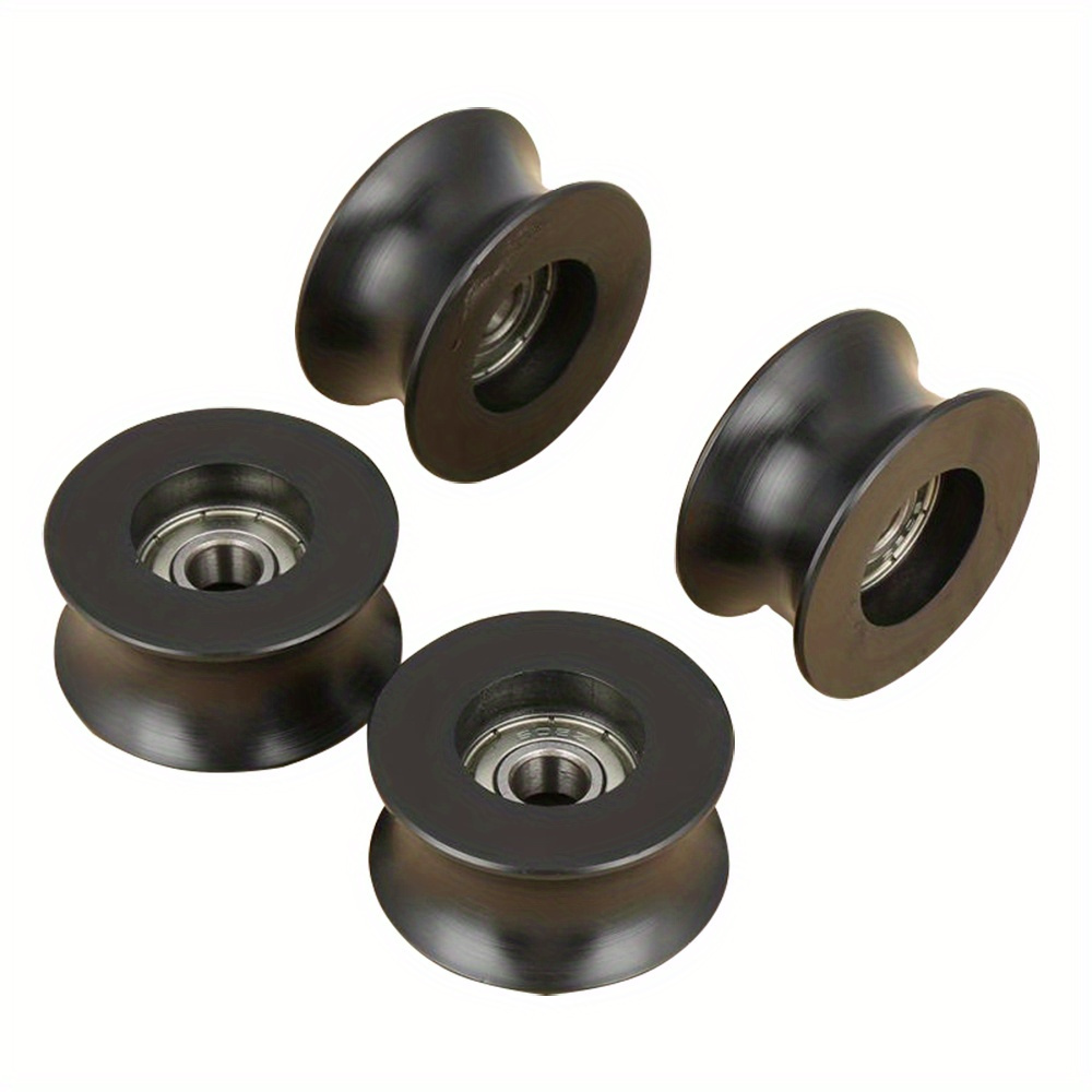 4pcs U Type Pulley Nylon Guide Pulley Rolling Bearing U Roller Wheel 8x40x20.5mm For Driving Mechanical Or Used In Doors And Windows