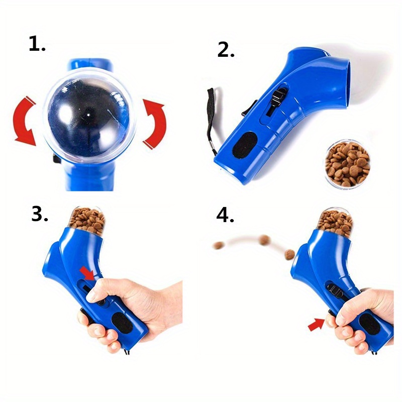 Pet Treat Launcher Dog Food Catapult Puppy Snack Shooter