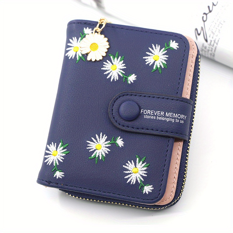 Image of Women' Purse Fashion Zipper Short Wallet Wallet Pu Handheld Credit Card Bag Perfect Coin Purse For Daily Use