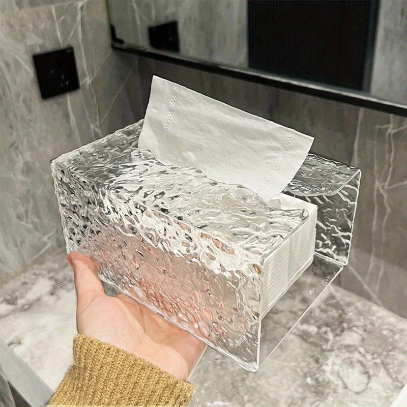 Glacier Pattern Tissue Box Tissue Box Cover Napkin Dispenser - Temu