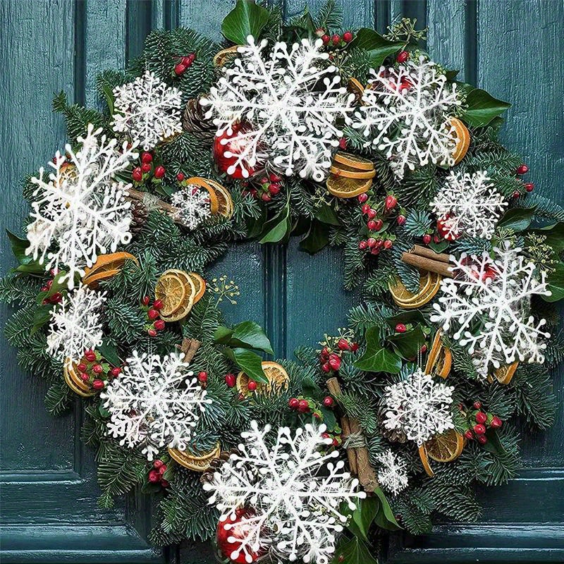 12pcs 11cm Christmas Artificial Snowflake Christmas Tree Decor