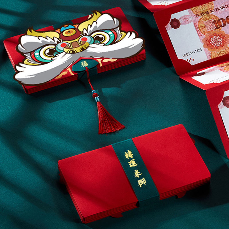 Enveloppes rouges pliables pour le nouvel an chinois, décoration