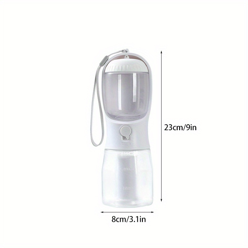 3 in 1 Portable Dog Water Bottle Multi-functional Pet Water Dispenser with  Food Container and Waste Bag