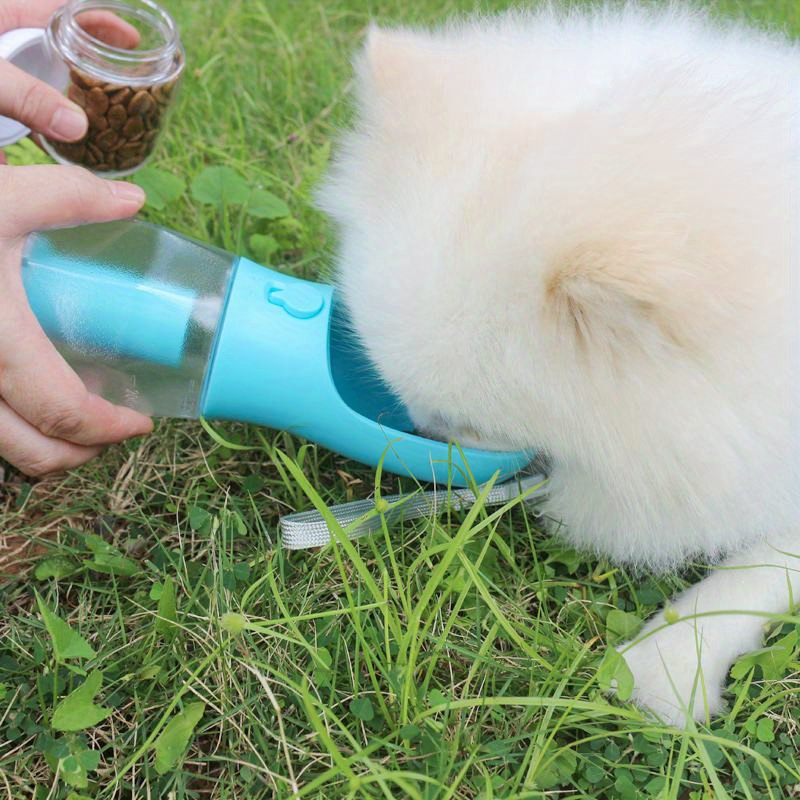 3 in 1 Portable Dog Water Bottle Multi-functional Pet Water Dispenser with  Food Container and Waste Bag