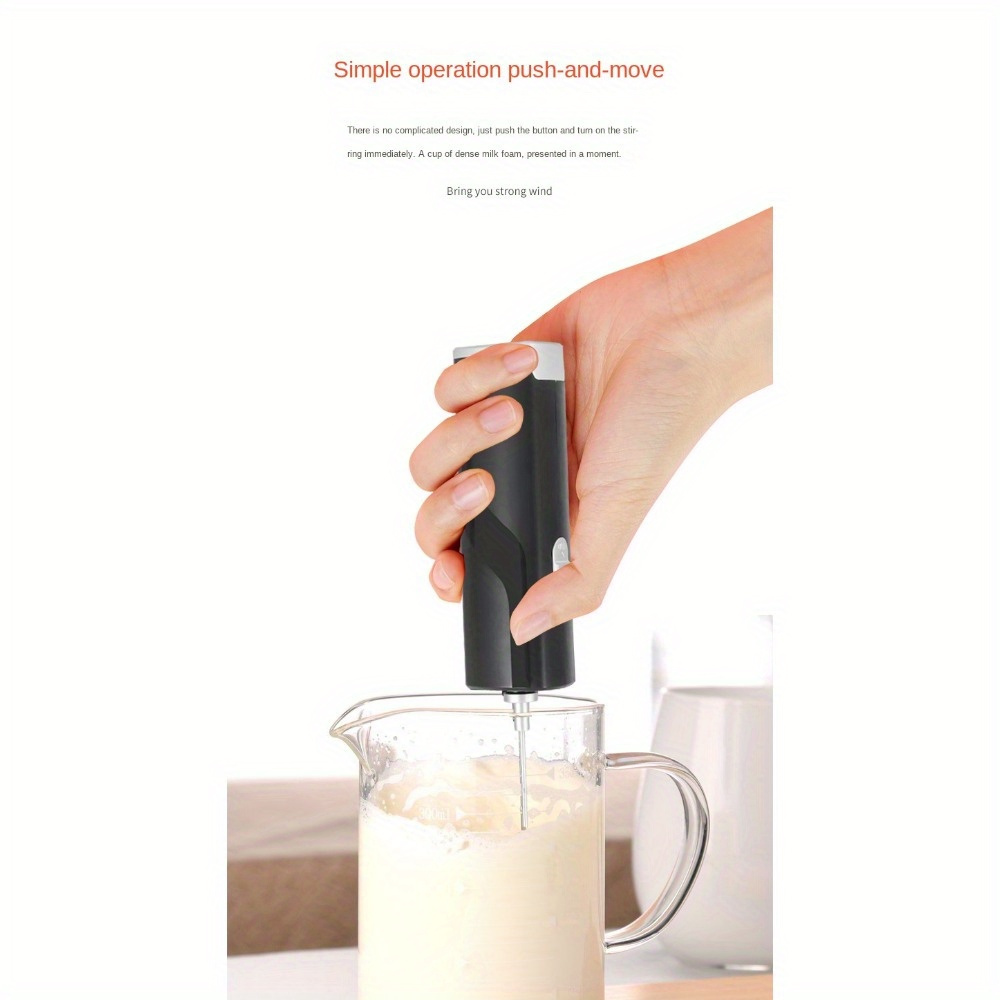 1pc Portable And Detachable Simple Design Electric Handheld Milk Frother