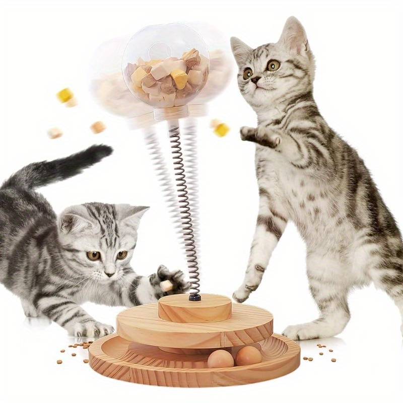 Cat Food Tumbler Toys Cat Wheel Teaser Cat Food - Temu