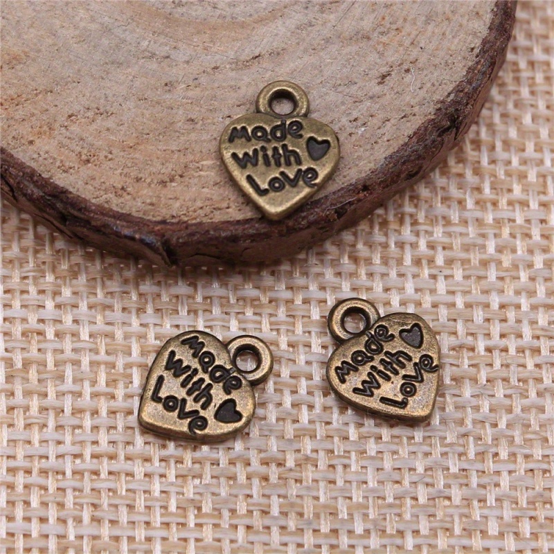 Heart Charms Jewelry Making, Charms Pendant Heart 20pcs