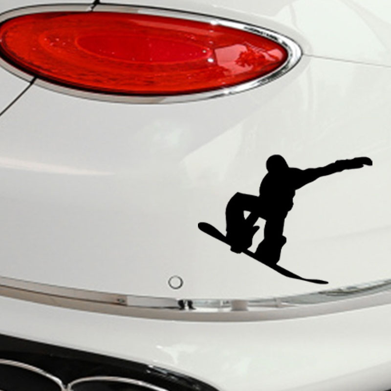 Snowboarder silhouette snowboarding vinyl sticker