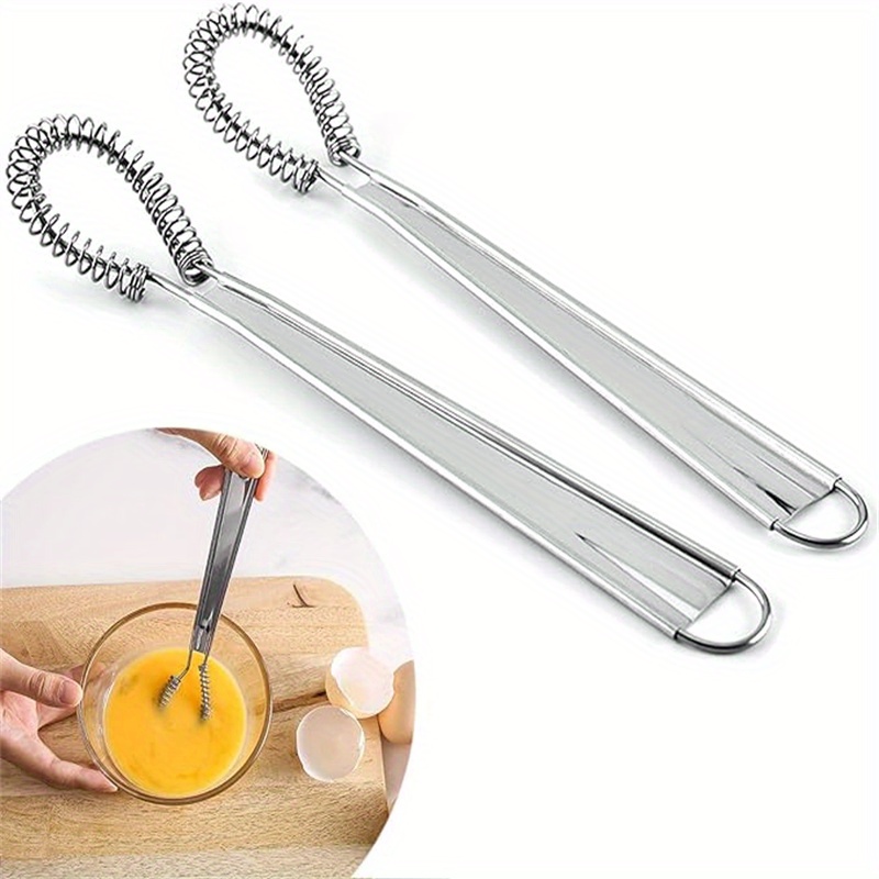 Kitchen Egg Beaters Stainless Steel Whisk For Mixing Foam Spiral