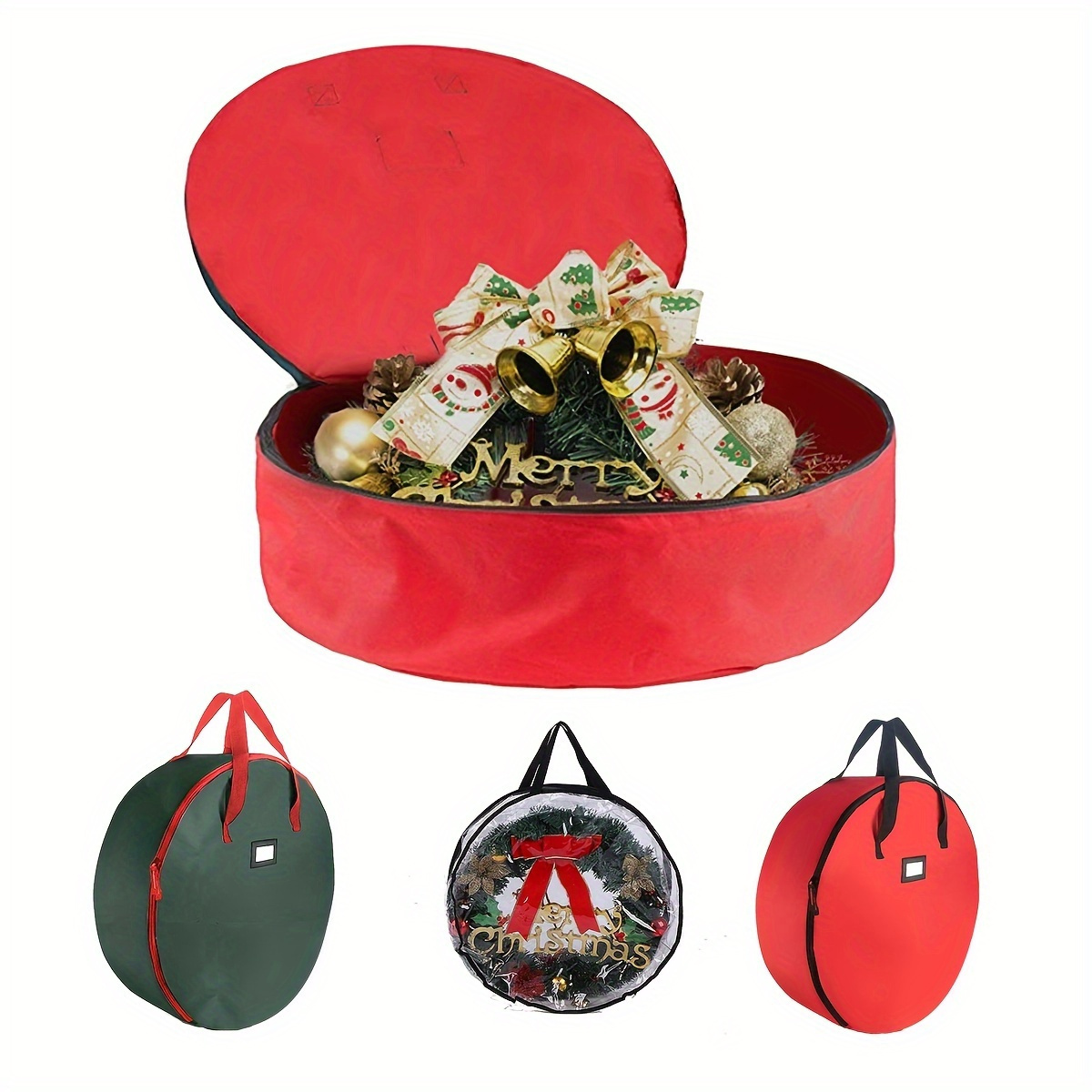 1/2/4 Pièces Sac De Rangement Pour Couronne De Noël 30 - Temu France