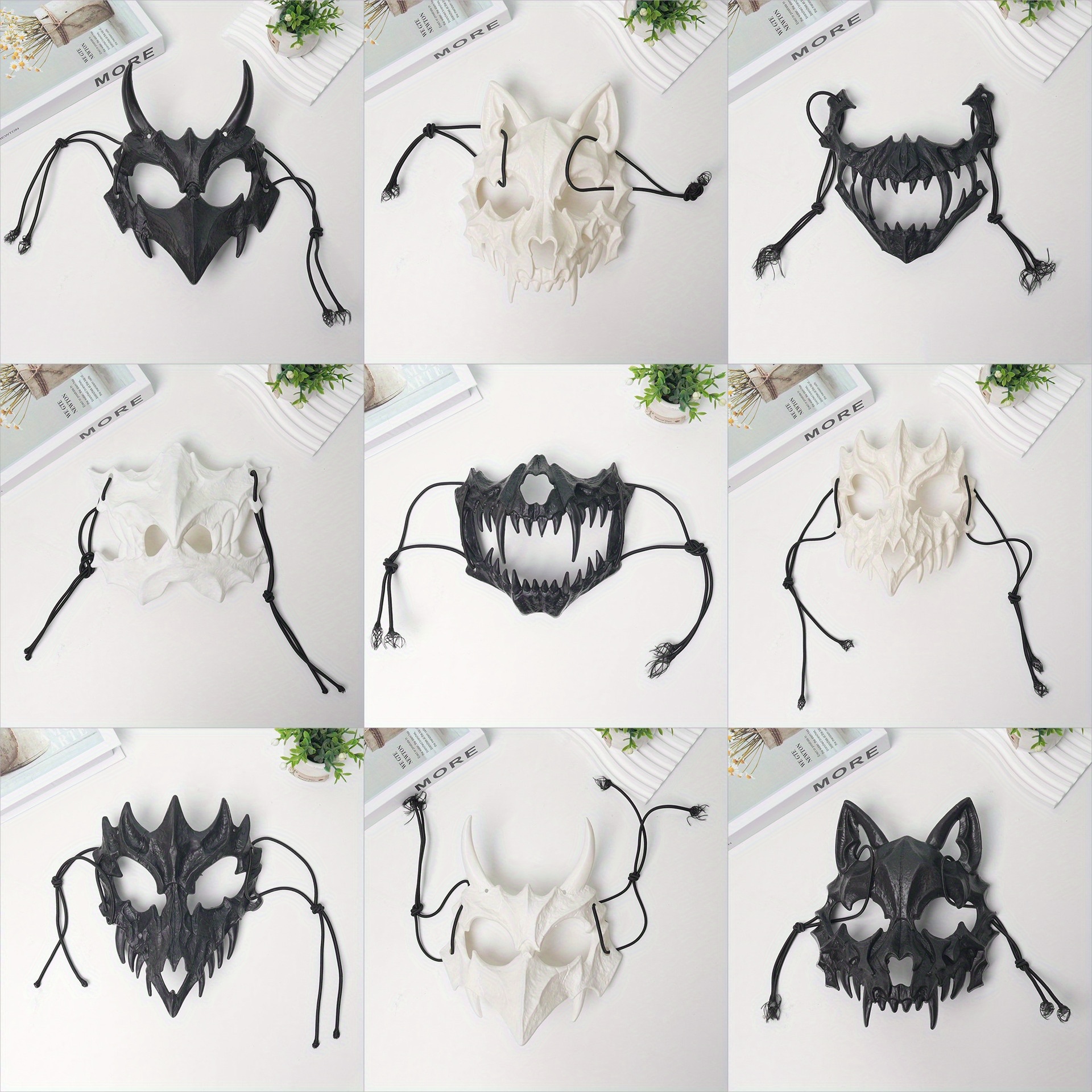 10 peças de máscaras de boca engraçadas unissex de desenho animado