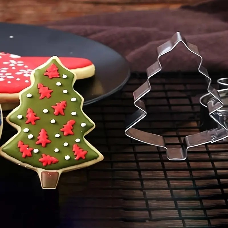 Christmas Baking Molds Christmas Cake 3D Silicone Stencils Christmas Tree  House Gift Silicone Sugar Cake for Kitchen