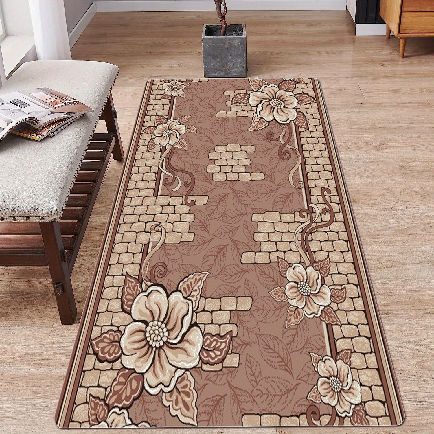 Cartoon Chef Print Kitchen Rugs Soft Comfortable Mat - Temu