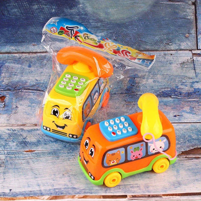 1 Pc Nouveau Téléphone De Bus De Simulation, Téléphone Fixe Interactif Pour  Enfants Avec Voix, Jouet De Voiture Cartoon Phone - Temu France