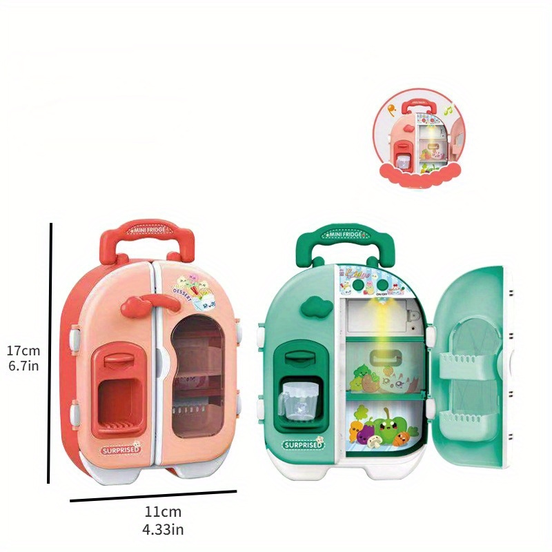 Kids Toy Fridge Refrigerator Accessories With Ice Dispenser Role