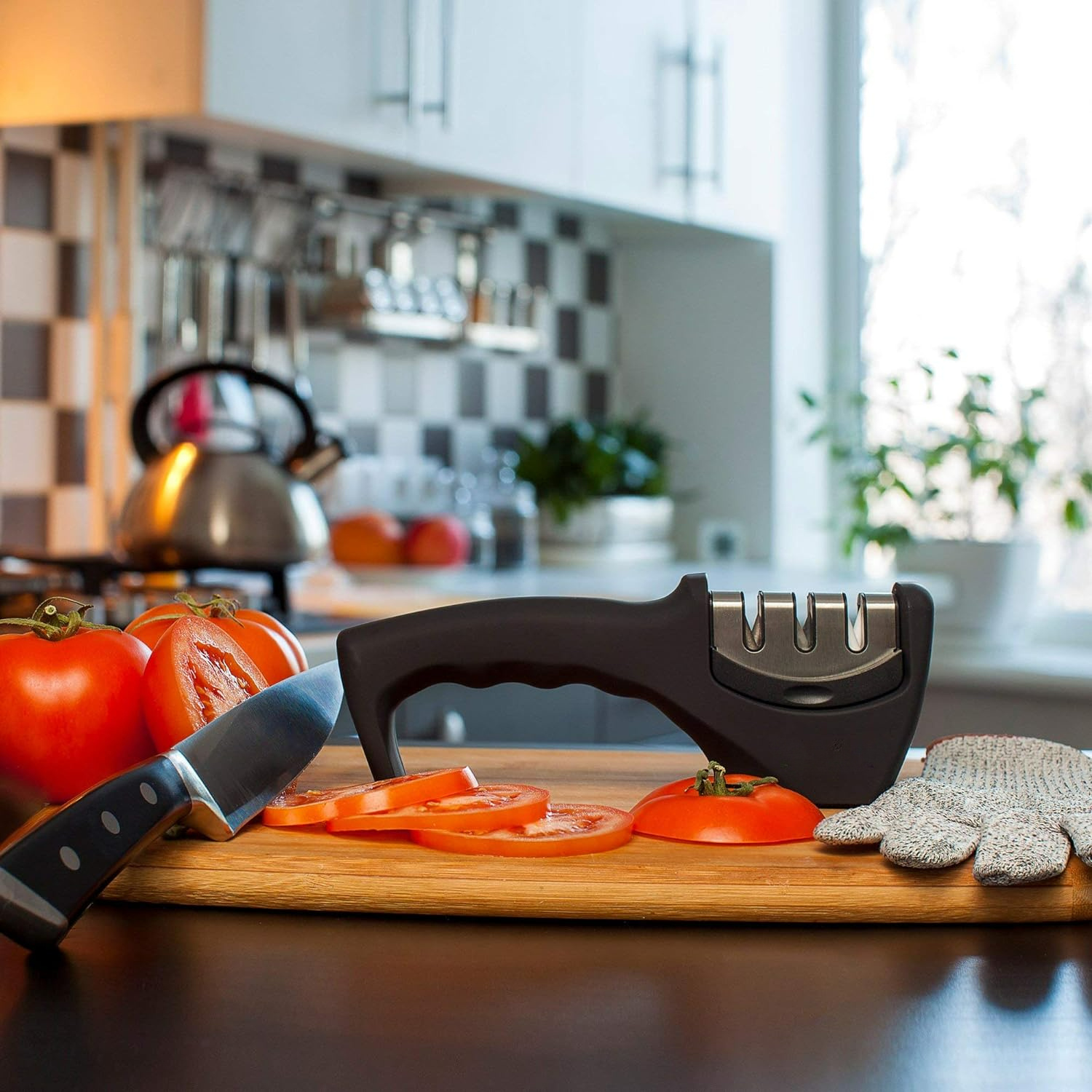 Four In One Kitchen Knife Accessories: A Three-level Sharpener Helps  Repair, Restore, And Polish The Blade (black) - Temu