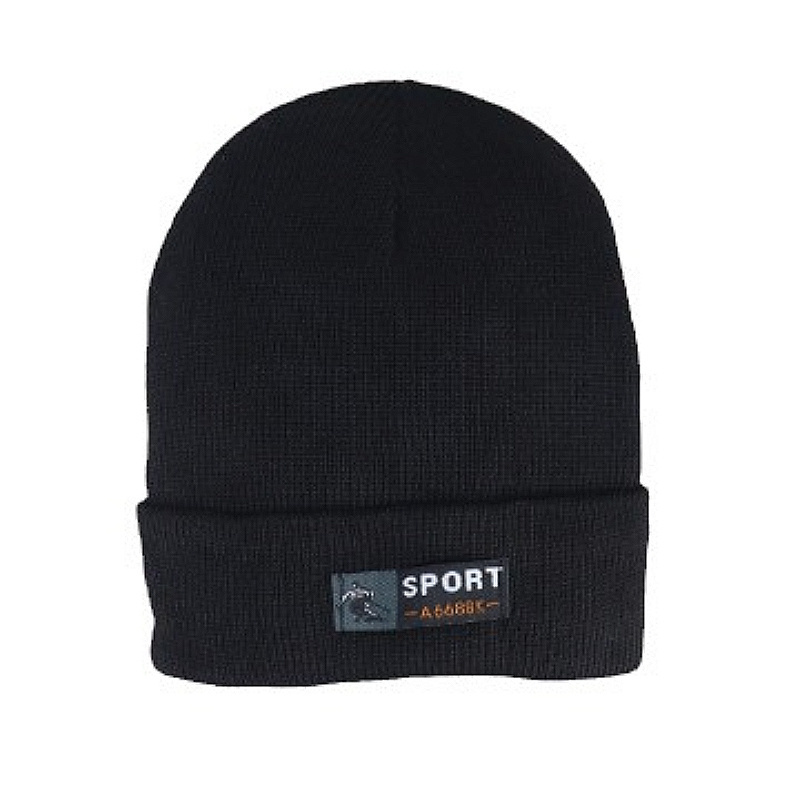 Winter Striped Warm Fleece Lined Knitted Beanie Hat for Men