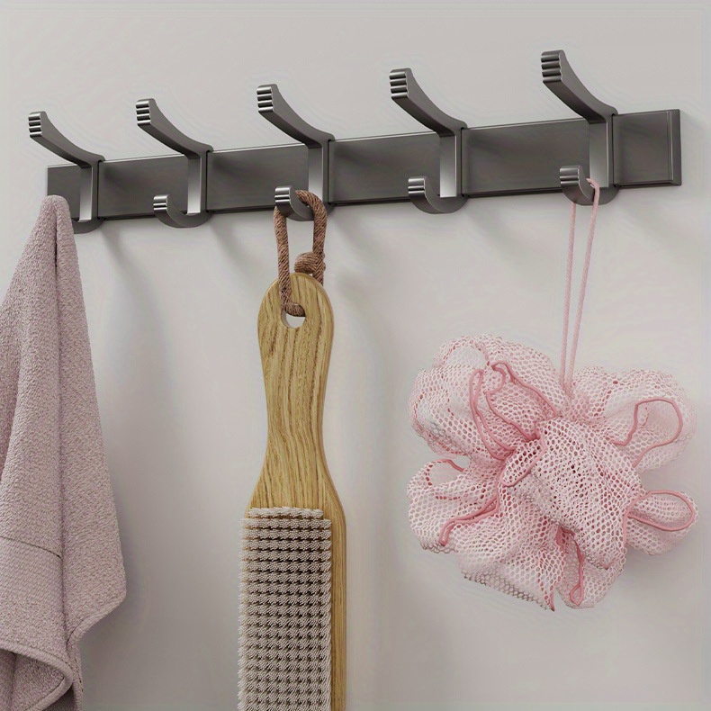 Adjustable Non perforated Door Rear Coat Hanger With 6 Hooks - Temu