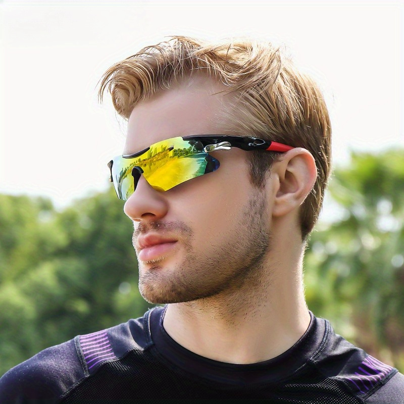 Trendy Cool Outdoor Sports Sunglasses Wrap Around Goggles For Men