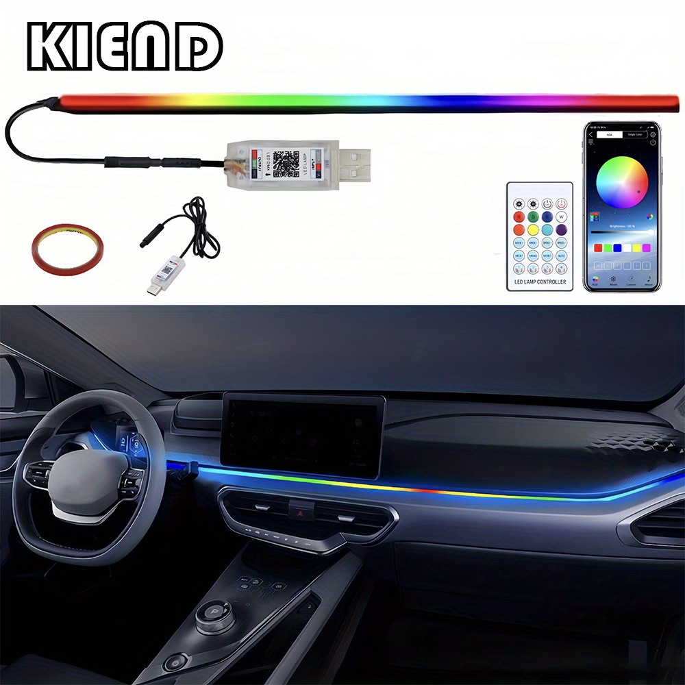 For Model 3/y Interior Neon Light For Dashboard rgbic - Temu