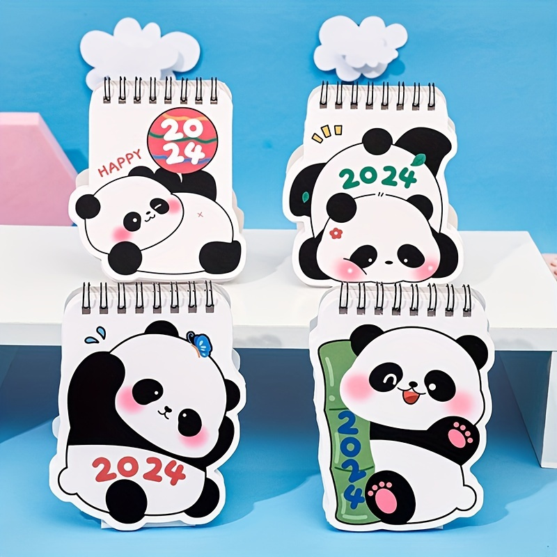 2024 Panda Calendar New Year Creative Calendar Cartoon Panda - Temu