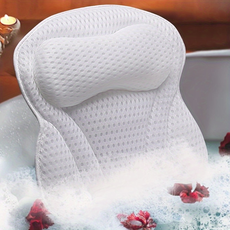 Bathtub Bath Pillows for Tub - Bath Tub Pillow Headrest with Ergonomic TPE, Bathtub  Pillow for Neck & Back Support, Upgraded Bath Pillow with Strong Suction  Cups & Hook Bathtub Accessories, Spa