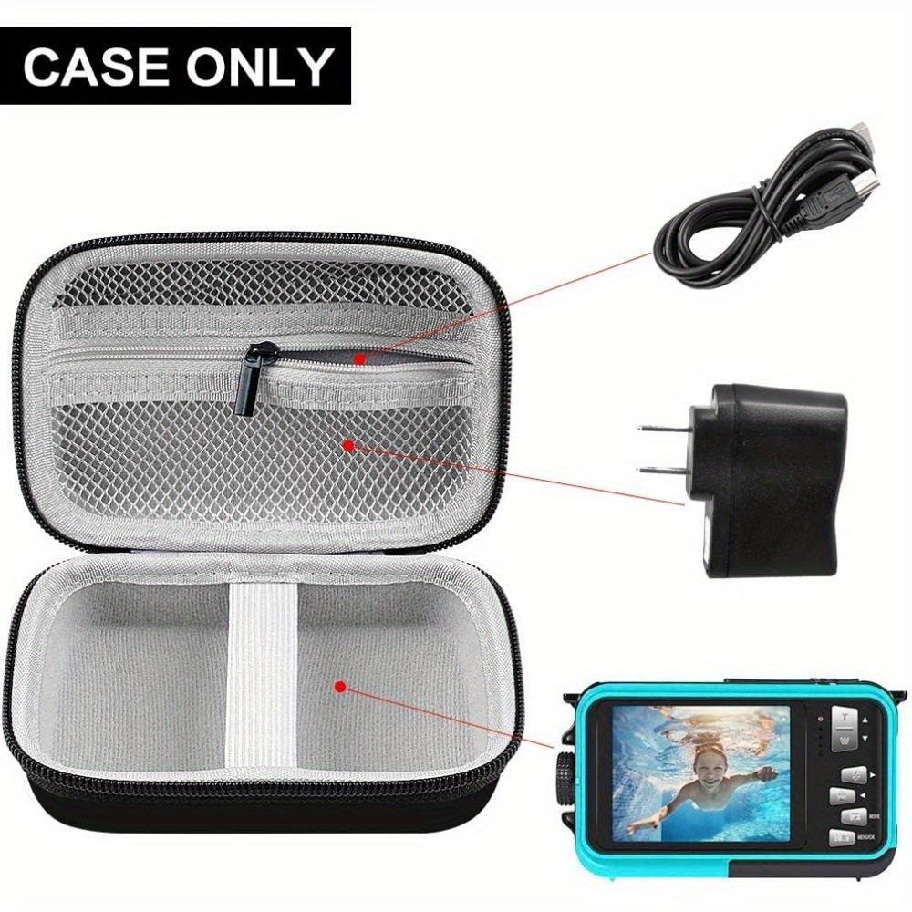  Digital Camera Case for CAMKORY for Kodak Pixpro fz45 for  VAHOIALD for IWEUKJLO for Nsoela Kids Video Camera Storage Holder for  AbergBest for Polaroid for Canon and SD Card and