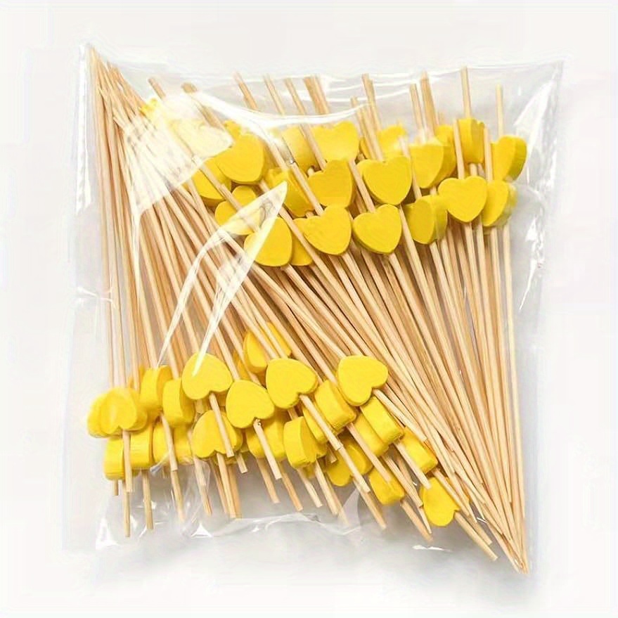 100pcs Cocktail Cure-dents Cocktail Picks Natural Bamboo Cocktail