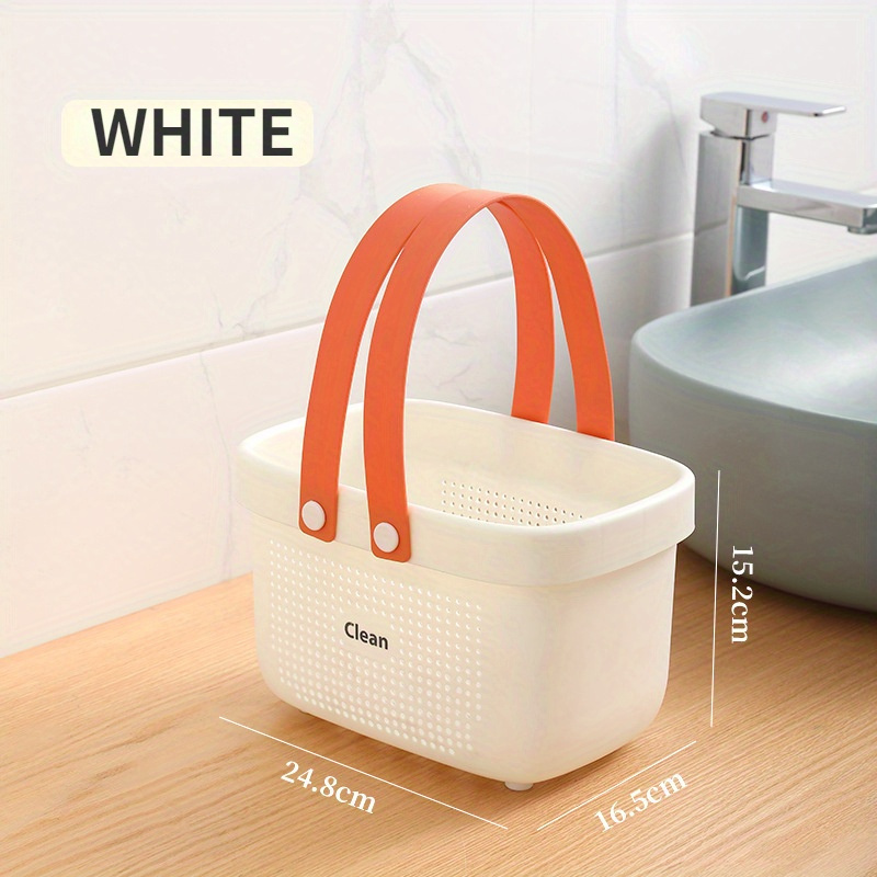 Storage Box With Lid Bathroom Shower Supplies Storage Basket - Temu