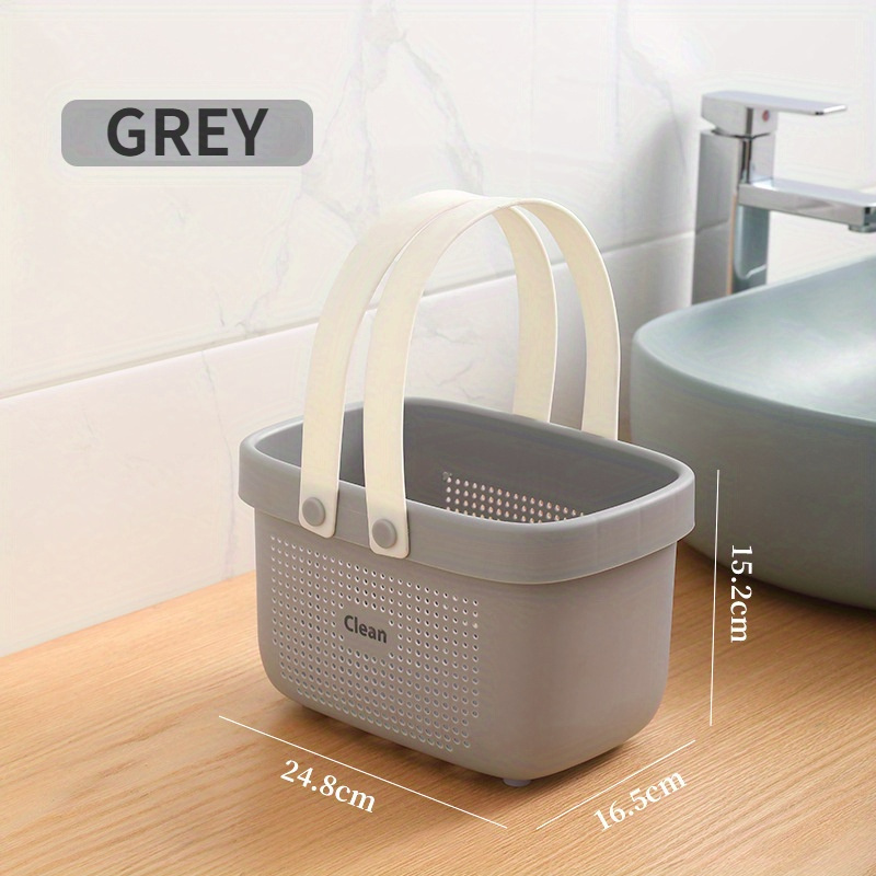 Portable Shower Caddy Tote Plastic Storage Basket with Handle Box Organizer  Bin for Bathroom, Pantry, Kitchen, College Dorm, Garage - Pink 
