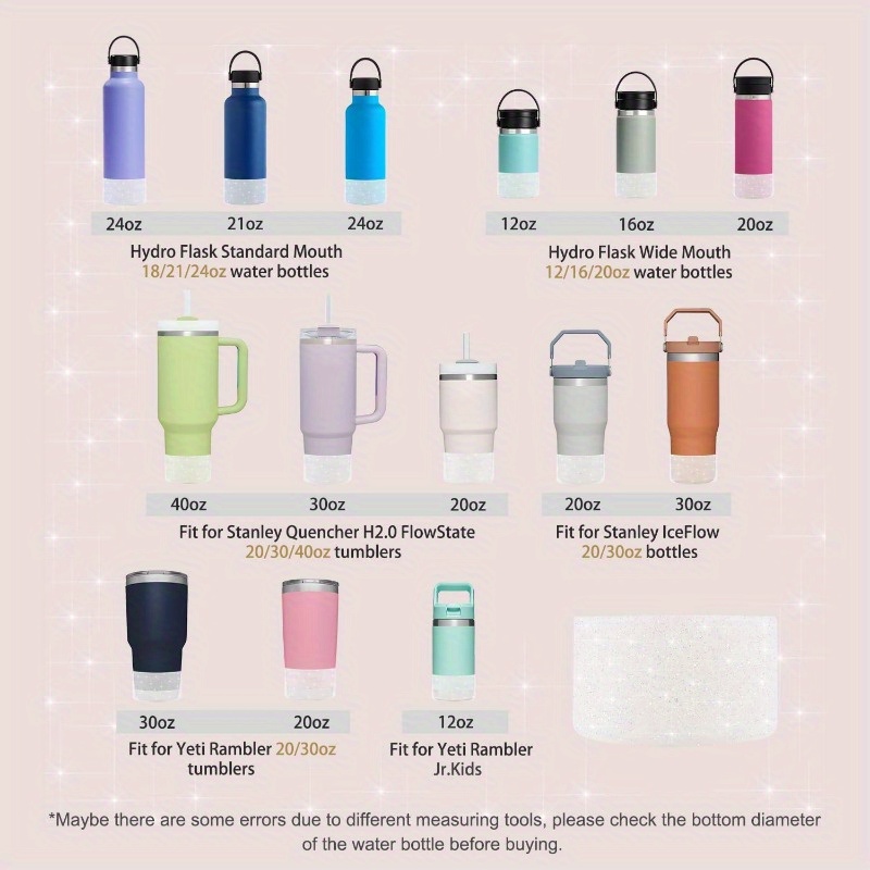 Silicone Cup Bottom Sleeve, Non-slip Twinkle Cup Boot Cover, Cup  Accessories For Tumbler & Hydro Flask - Temu Denmark