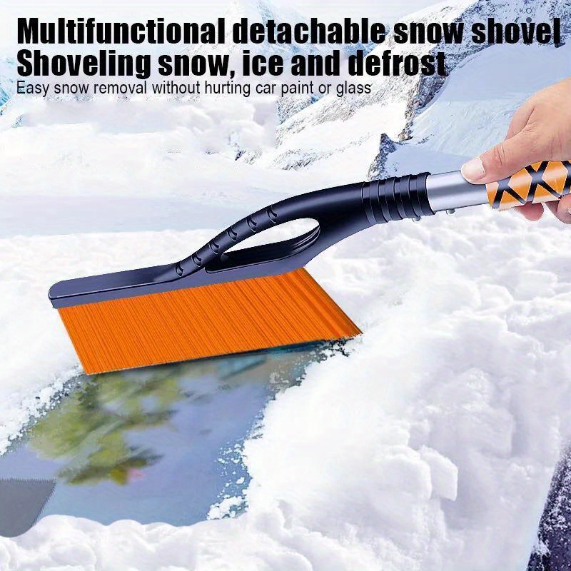 2 Pcs Car Snow Removal Brush,pvc Brush Wire Auto Ice Snow Brush With Foam  Handle For Remove House Car Snow Frost