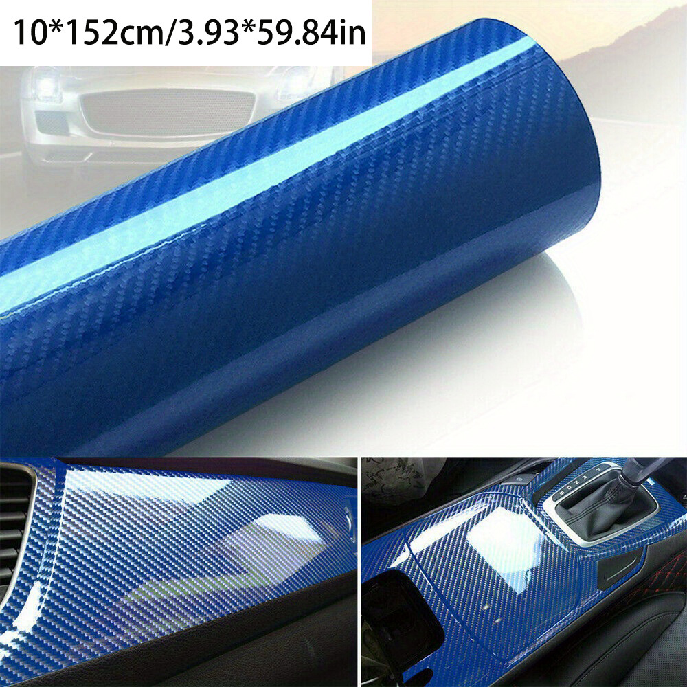 7d Car Sticker Glossy Carbon Fiber Vinyl Film Car Interior - Temu Canada