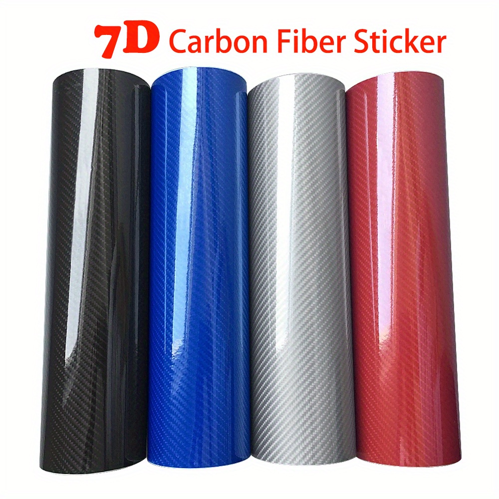 

1pc 30*200cm/11.81*78.74in 7d Car Wrap Sticker Glossy Carbon Fiber Vinyl Film To Protect Your More Cool Diy Paste