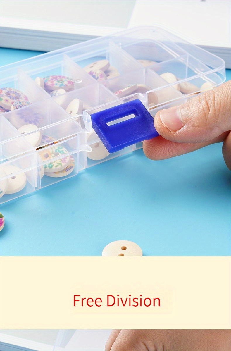 Tackle Box Organizer 18 Grids Plastic Craft Box Organizer Bead Organizer Clear Fishing Box With Div Transparent