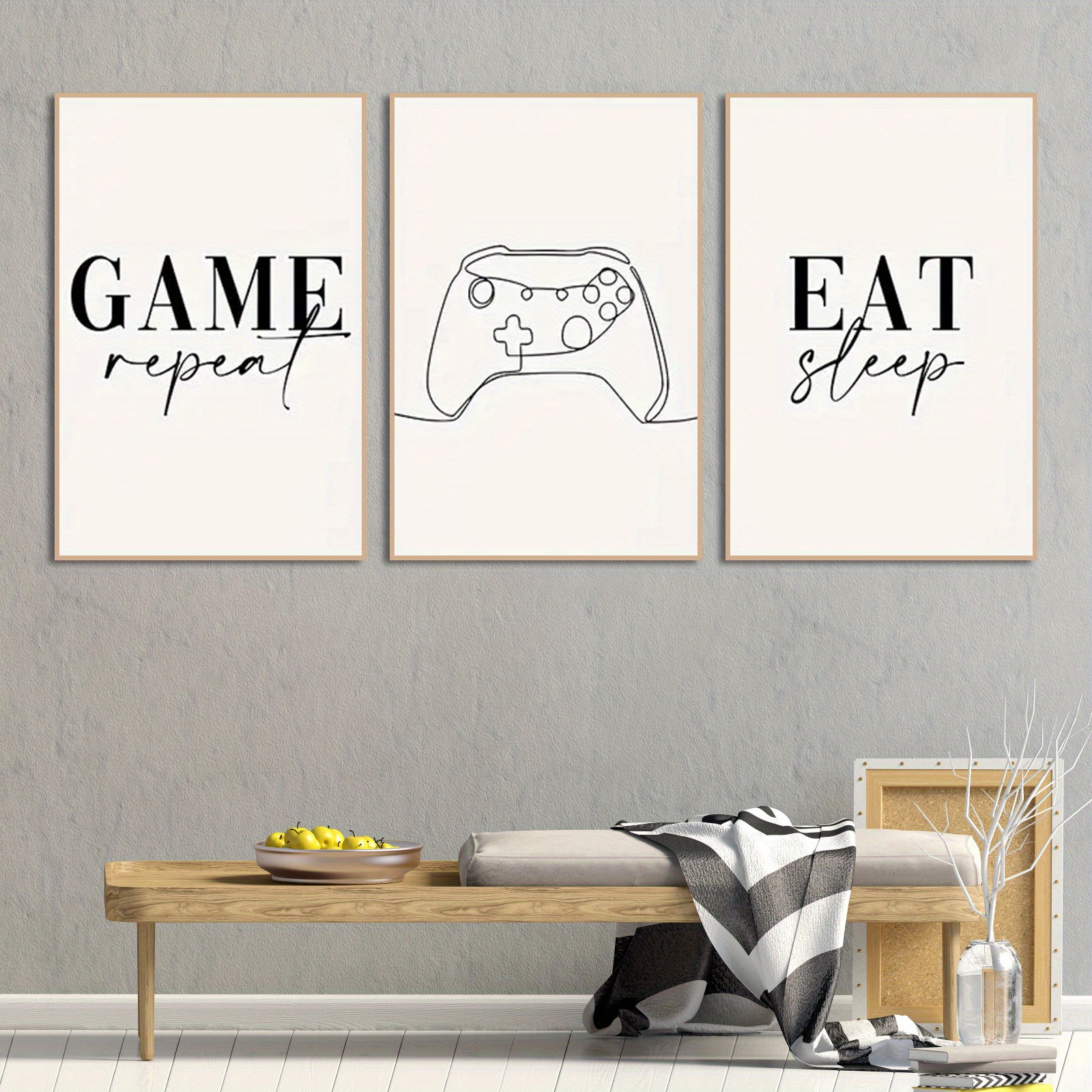 Gamer Quotes Canvas Poster Gaming Room Decor Modern Neon - Temu