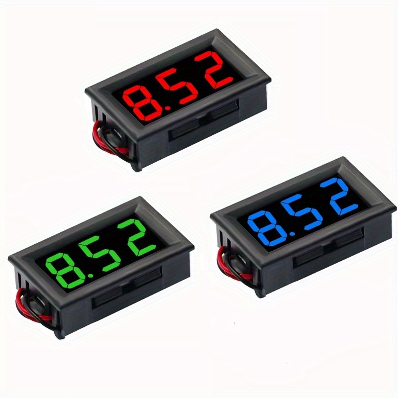 Voltmètre Batterie Jauge Voltage 5-15ma Bleu/Rouge Numérique Chaud Solde